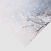 Woodland Winter Kardinal Bird Seidenpapier (Detail)