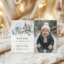 Woodland Winter Onederland 1. Geburtstagsfoto