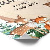 Woodland Winter Onederland Geburtstagsfavoriten Poster (Ecke)