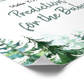 Woodland Winter Pine Trees Vorhersagen für Baby Poster (Ecke)