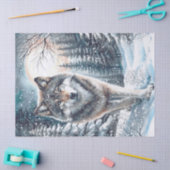 Woodland Winter Wolf Seidenpapier (Basteln)