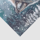 Woodland Winter Wolf Seidenpapier (Detail)