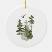 Woodland Winterwald als Mr. und Mrs. Keramik Ornament (Hinten)