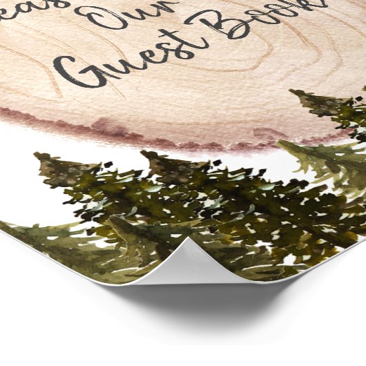 Woodland Winterwald Bitte Unterschreiben Sie unser Poster (Ecke)