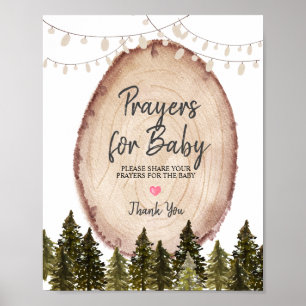 Woodland Winterwald Gebete für Baby Poster