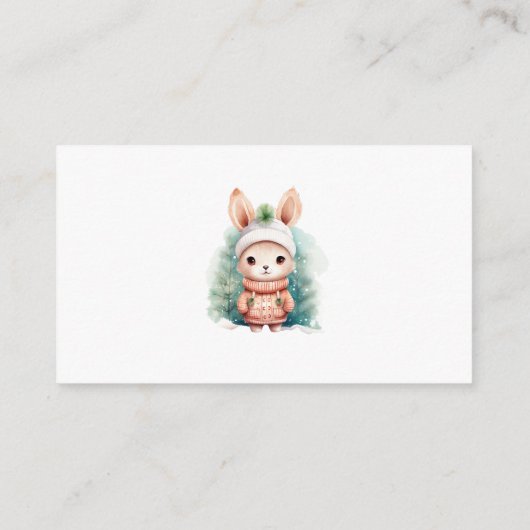 Woodland Winterwald Kinderduschbücher für Baby Begleitkarte (Rückseite)