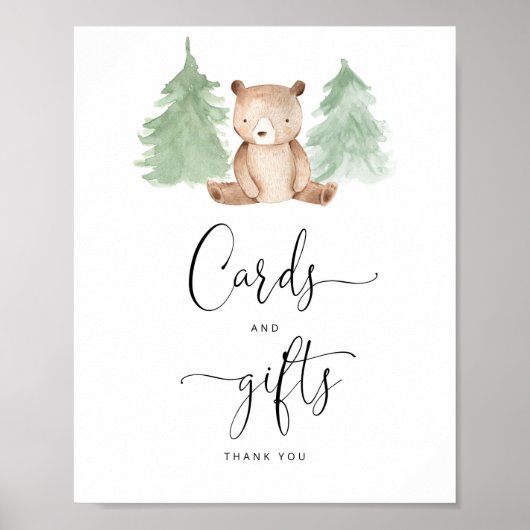 Woodland Wir können Bärenkarten und Geschenke wart Poster (Vorne)