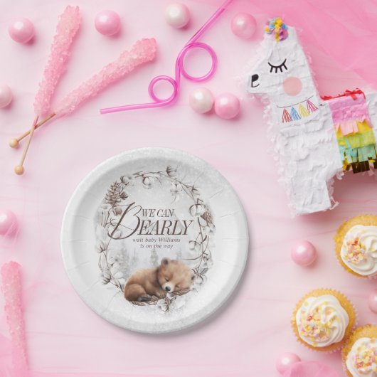 Woodland wir können frühzeitig abwarten Winter Bab Pappteller (Party)