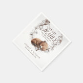 Woodland wir können frühzeitig abwarten Winter Bab Serviette (Ecke)