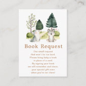Woodland Wolf Babydusche Buchanfrage Begleitkarte (Vorderseite)