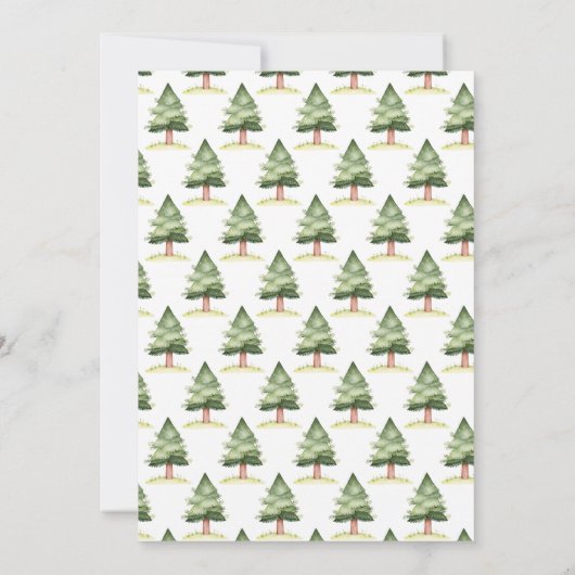 Woodland Wolf Babydusche Einladung (Rückseite)