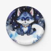 Woodland Wolf Birthday Pappteller (Vorderseite)