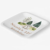 Woodland Wolf Birthday Party Pappteller (Gewinkelt)