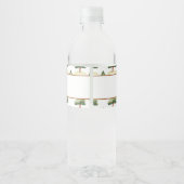 Woodland Wolf Birthday Party Wasserflaschenetikett (Rückseite)