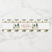 Woodland Wolf Birthday Party Wasserflaschenetikett (Einzelnes Label)