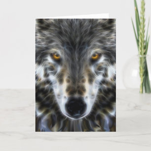 Woodland Wolf Inspirational Portrait Karte