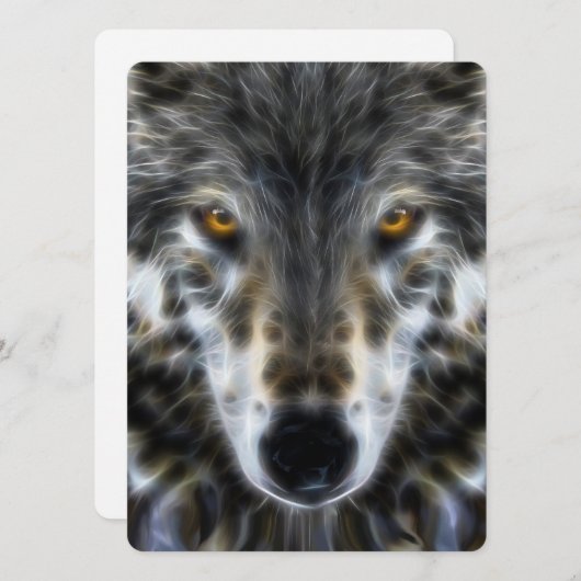 Woodland Wolf Inspirationsporträt (Vorne/Hinten)