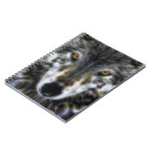 Woodland Wolf Inspirationsporträt Notizblock (Linke Seite)