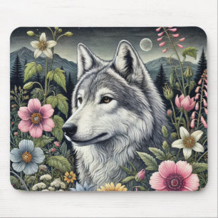 Woodland Wolf Mouse Pad Inspiriert Schreibtisch Mousepad