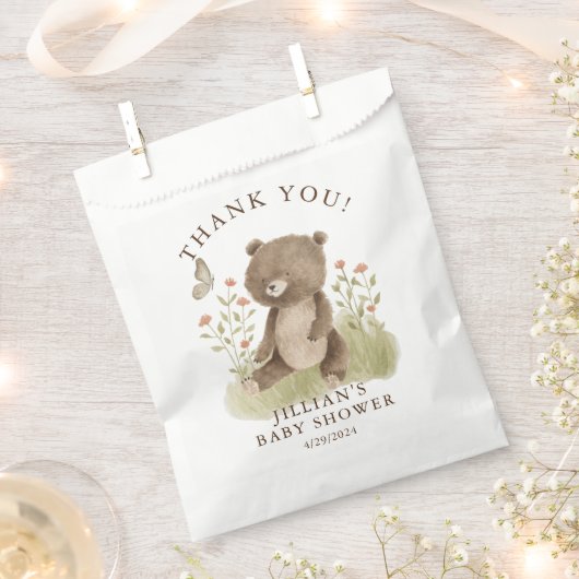 Woodland Wonder Bear Classic Round Sticker Geschenktütchen (Ausgeschnitten)