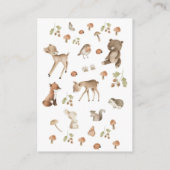 Woodland Wonder Bear Display Dusche Begleitkarte (Rückseite)