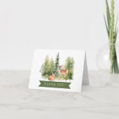 Woodland Wonder Deer Baby Dusche Danke (Vorderseite)