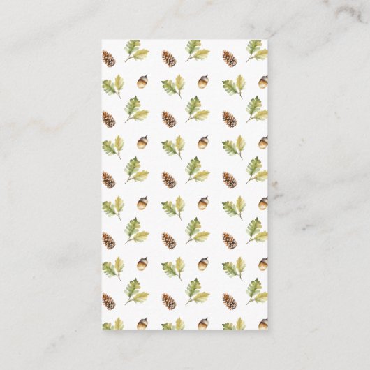 Woodland Wonder Deer Diaper Raffel Ticket Begleitkarte (Rückseite)