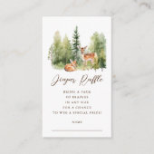 Woodland Wonder Deer Diaper Raffel Ticket Begleitkarte (Vorderseite)