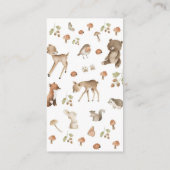 Woodland Wonder Diaper Raffel Ticket Begleitkarte (Rückseite)