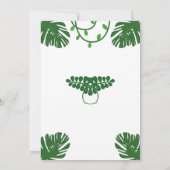 Woodland Wonder Jungle Safari 1. Geburtstag Einladung (Rückseite)