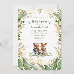 Woodland Wonders: Kommen Sie zu uns für eine Babyd Einladung