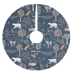 Woodland Wonders Weihnachtsbaumrock Polyester Weihnachtsbaumdecke