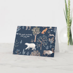 Woodland Wonders Weihnachtskarten Danke Anmerkunge Feiertagskarte