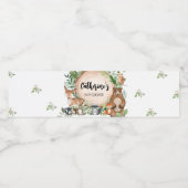Woodland Wood Slice Baby Shower Wasserflaschenetikett (Einzelnes Label)