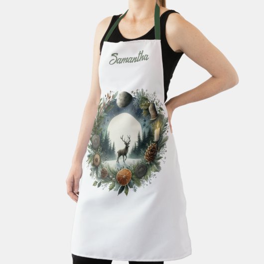 Woodland  Wreath with Deer Moon  Schürze (InSitu)