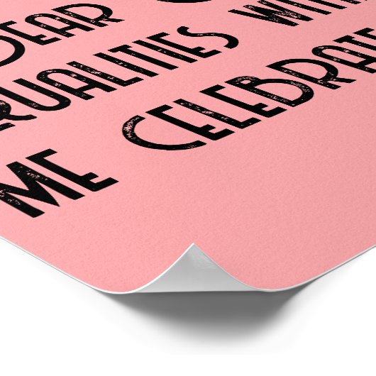 Woodland Zebra Kinder Christliches Gebet auf Rosa  Poster (Ecke)