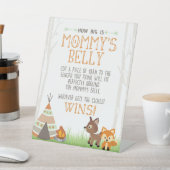 Woodland Zelt Wie groß ist Mama's Bauchduschenspie Sockelschild (In SItu)