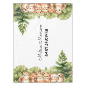 Woodland Zoo Adventure Baby Boy Dusche Tischdecke (Vorderseite)