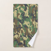 Woodlands Camouflage Outdoorsman-Geschenk Badhandtuch Set (Handtuch)