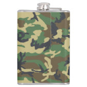 Woodlands Camouflage Outdoorsman-Geschenk Flachmann (Rückseite)