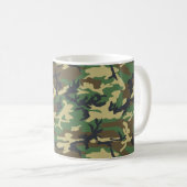 Woodlands Camouflage Outdoorsman-Geschenk Kaffeetasse (VorderseiteRechts)
