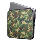 Woodlands Camouflage Outdoorsman-Geschenk Laptopschutzhülle (Vorderseite Links)