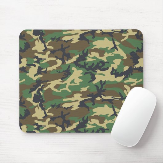 Woodlands Camouflage Outdoorsman-Geschenk Mousepad (Mit Mouse)