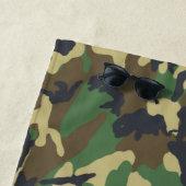 Woodlands Camouflage Outdoorsman-Geschenk Strandtuch (Beispiel)