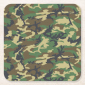 Woodlands Camouflage Outdoorsman Rechteckiger Pappuntersetzer (Vorderseite)