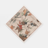 Woodlands Musicians Whimsical Baby Dusche Serviette (Ecke)