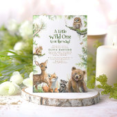 Woodlandtiere Niedlich Wild One Baby Shower Einladung