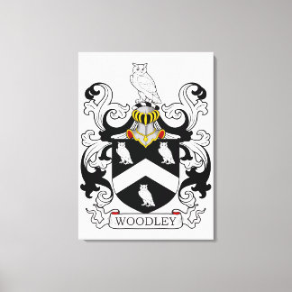 Woodley Familienwappen Leinwanddruck