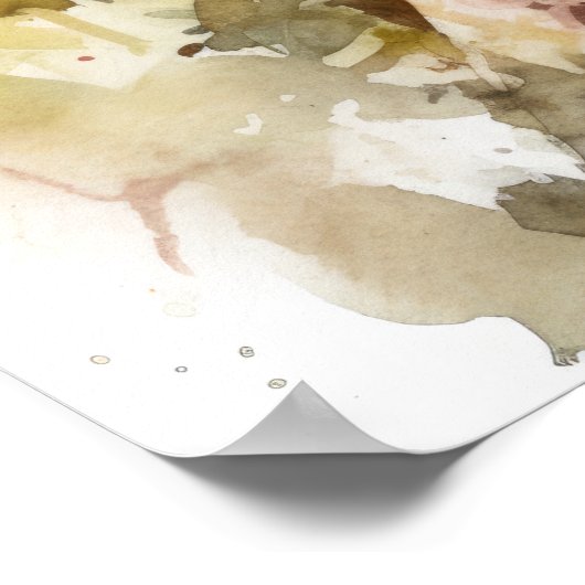 Woodpecker Bird Art Print Poster (Ecke)