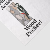 Woodpecker Bird Funny Birthday Seidenpapier (Detail)